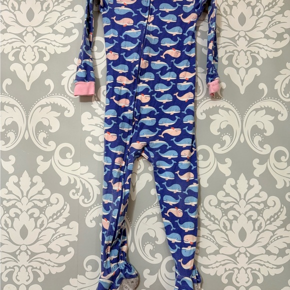 10/$25 • Carters Whale Print Zip Cotton Footed Sleeper - Picture 2 of 3